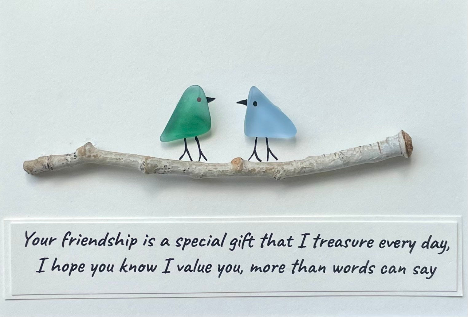 Your Friendship is a Special Gift | Friendship Gift | Gift for Best Friend, Sister, Brother, Cousin, Birthday | 8x10 Sea Glass Art
