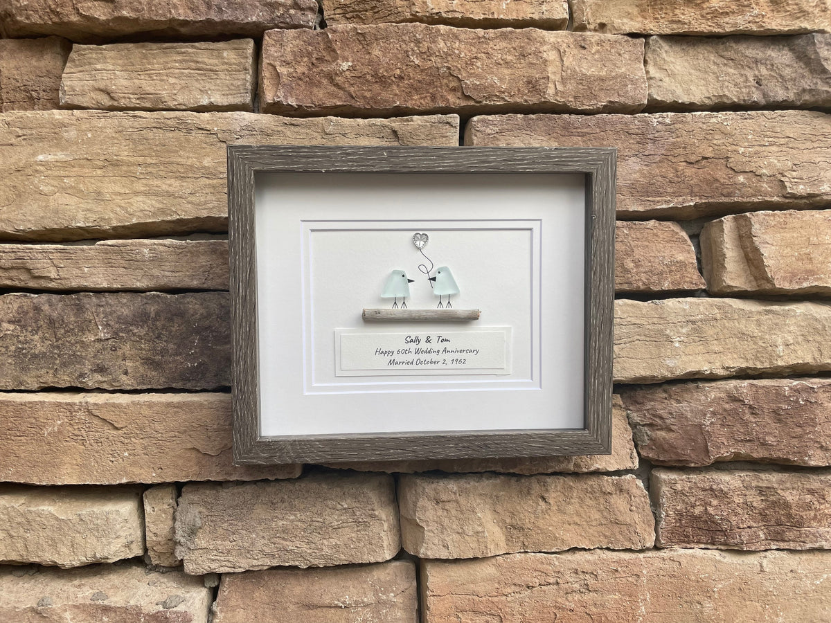60th Diamond Wedding Anniversary Personalized Gift, 8 x 10” Gift for Parents, Wife, Husband, Friends
