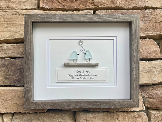 60th Diamond Wedding Anniversary Personalized Gift, 8 x 10” Gift for Parents, Wife, Husband, Friends