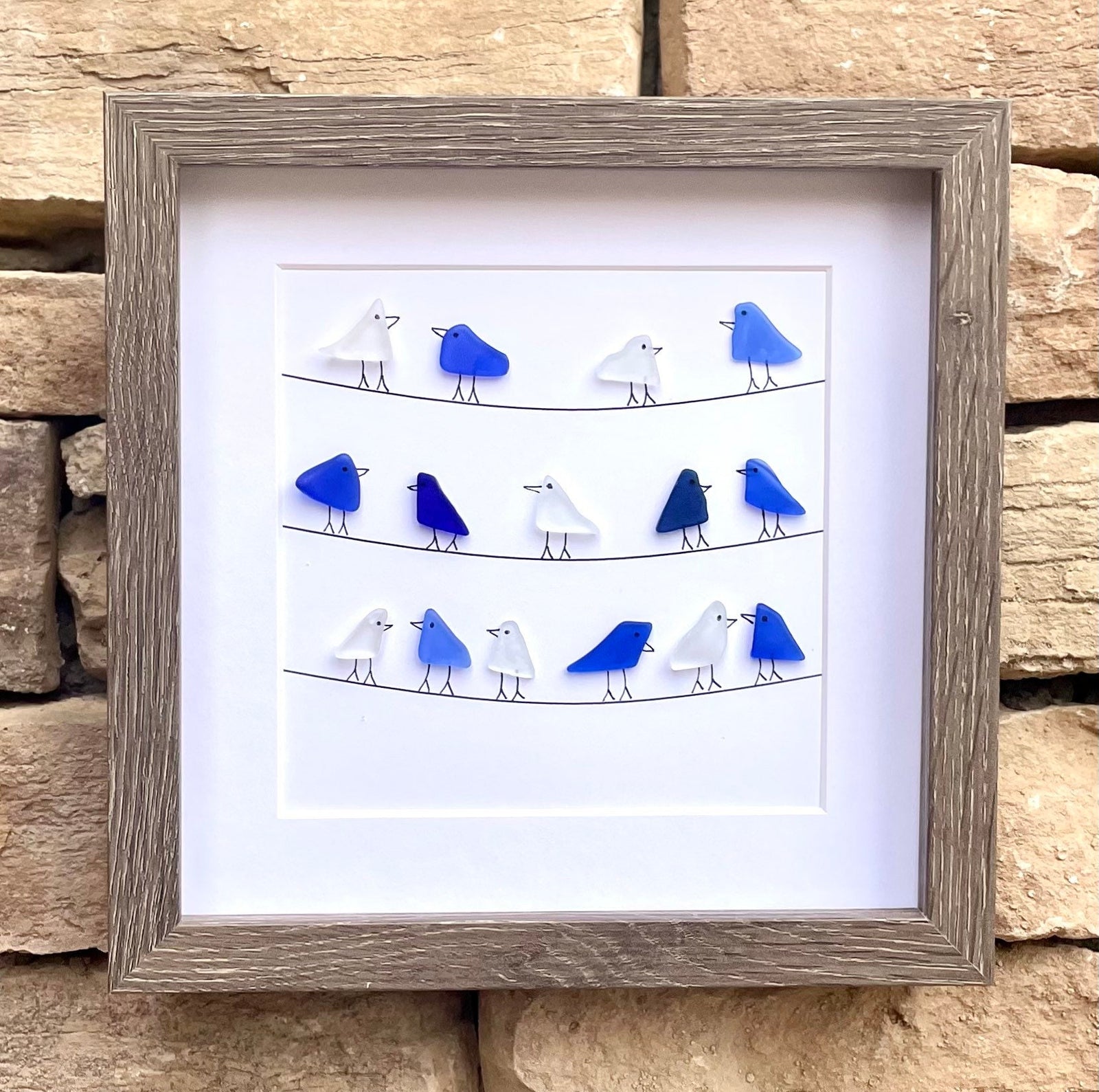 Colorful Llama | Alpaca Art | Animal Art | Colorful Glass Picture | Unique Handmade Gift for Animal Lover | 8x8 Sea Glass Art