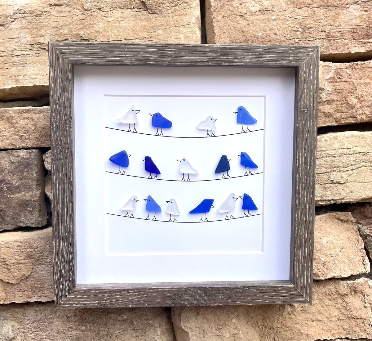 Colorful Llama | Alpaca Art | Animal Art | Colorful Glass Picture | Unique Handmade Gift for Animal Lover | 8x8 Sea Glass Art