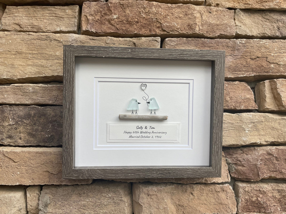 60th Diamond Wedding Anniversary Personalized Gift, 8 x 10” Gift for Parents, Wife, Husband, Friends