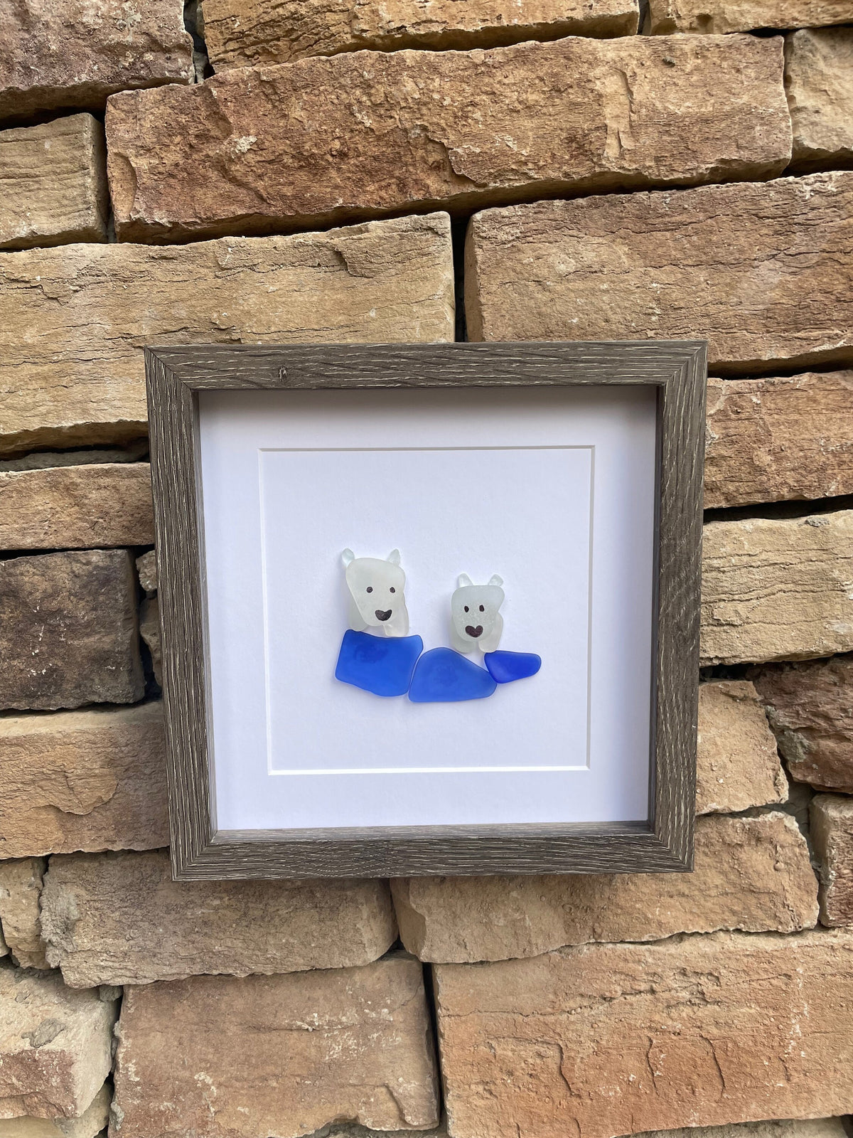 Hiking With Dog | Man&#39;s Best Friend | Dog and Hiker | Hill Walking | Handmade Picture | Perfect Gift for Hiker | 8x10 Pebble Art