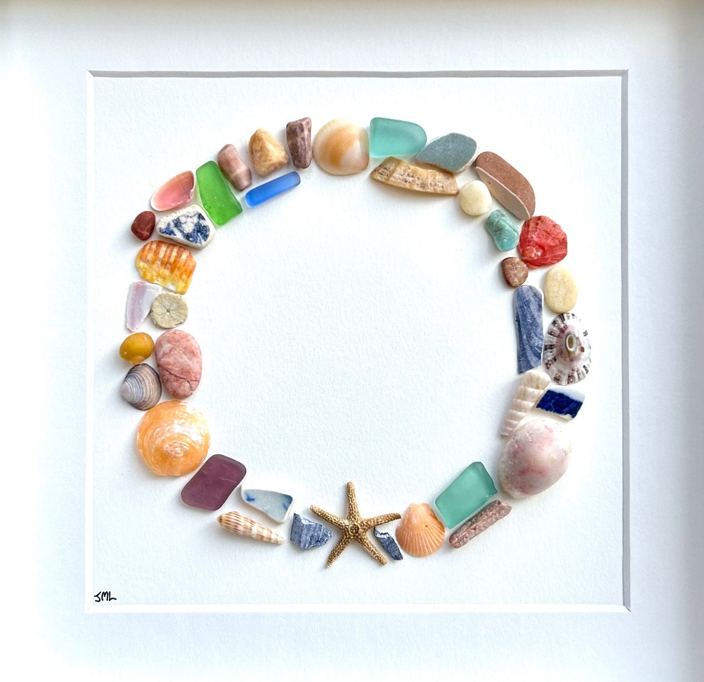 Cat Watching Birds in a Tree | Cat Artwork Made from Sea Glass, Pebbles and Driftwood | Perfect Gift for Cat Lovers | 8x10 Pebble Art