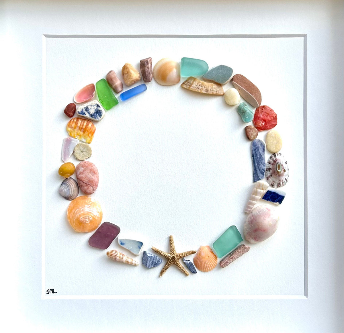 Cat Watching Birds in a Tree | Cat Artwork Made from Sea Glass, Pebbles and Driftwood | Perfect Gift for Cat Lovers | 8x10 Pebble Art