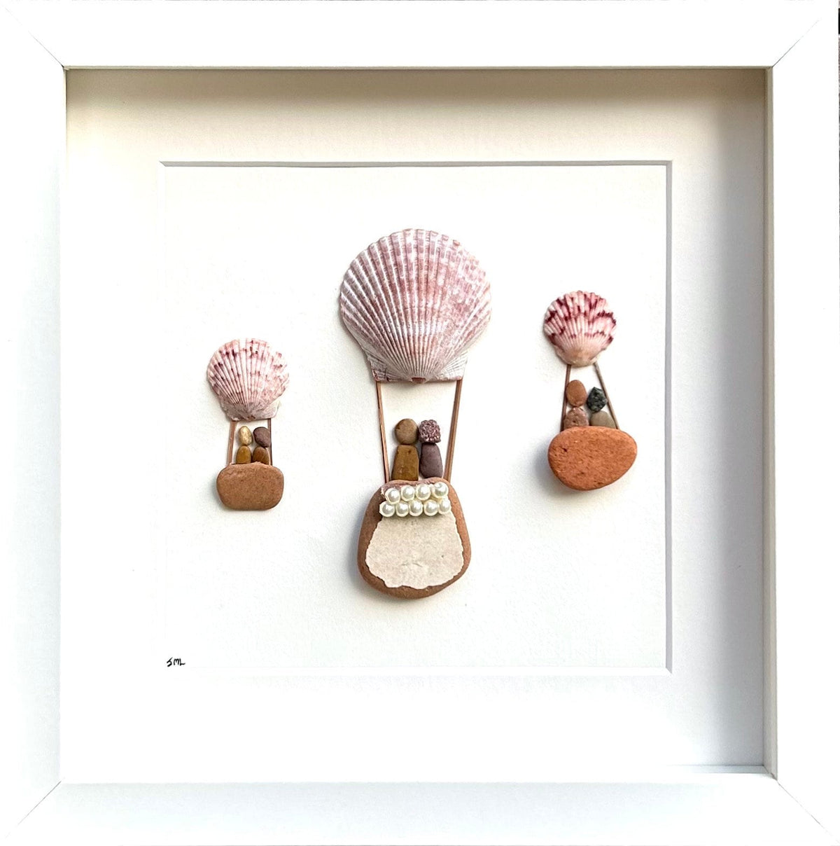 Two Dogs Sitting Under Tree | Gift for Dog Owners | Dog Lovers | Two Dogs | Unique Gift for Friends | 8x8 Framed Pebble Art