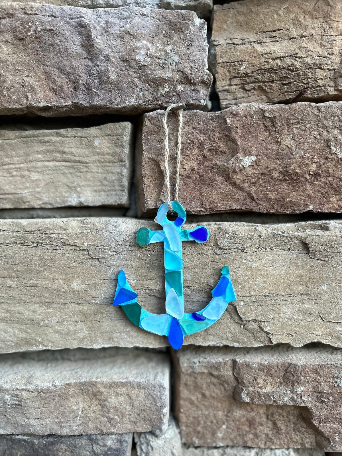 Scottish Sea Glass Sailing Ornaments, Choose Between 2 Handmade Decorations Featuring a Sailboat and an Anchor, Perfect Gift for Sailor
