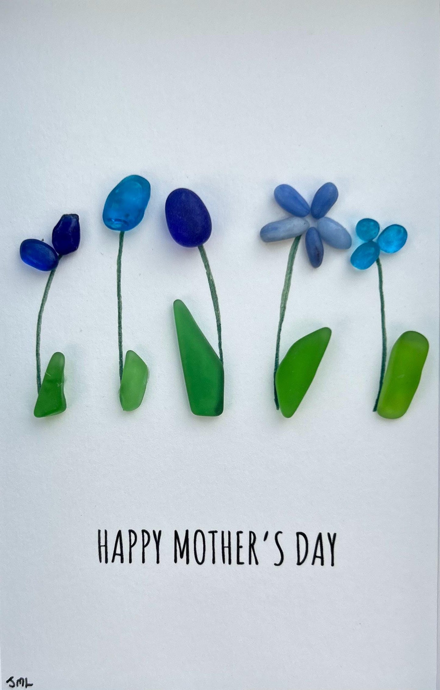 Sea Glass Flower Framed Art | Mother's Day Gift, 5x7