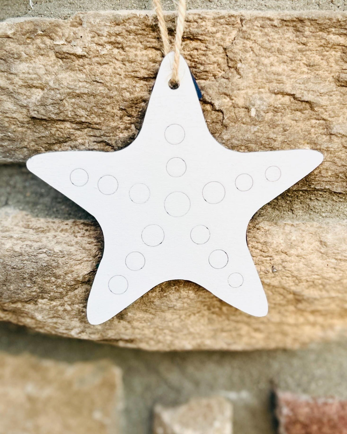 Starfish Sea Glass Ornament | Coastal Beach House Decor | Handmade Ocean-Inspired Blue Sea Glass Starfish | Great Stocking Stuffer