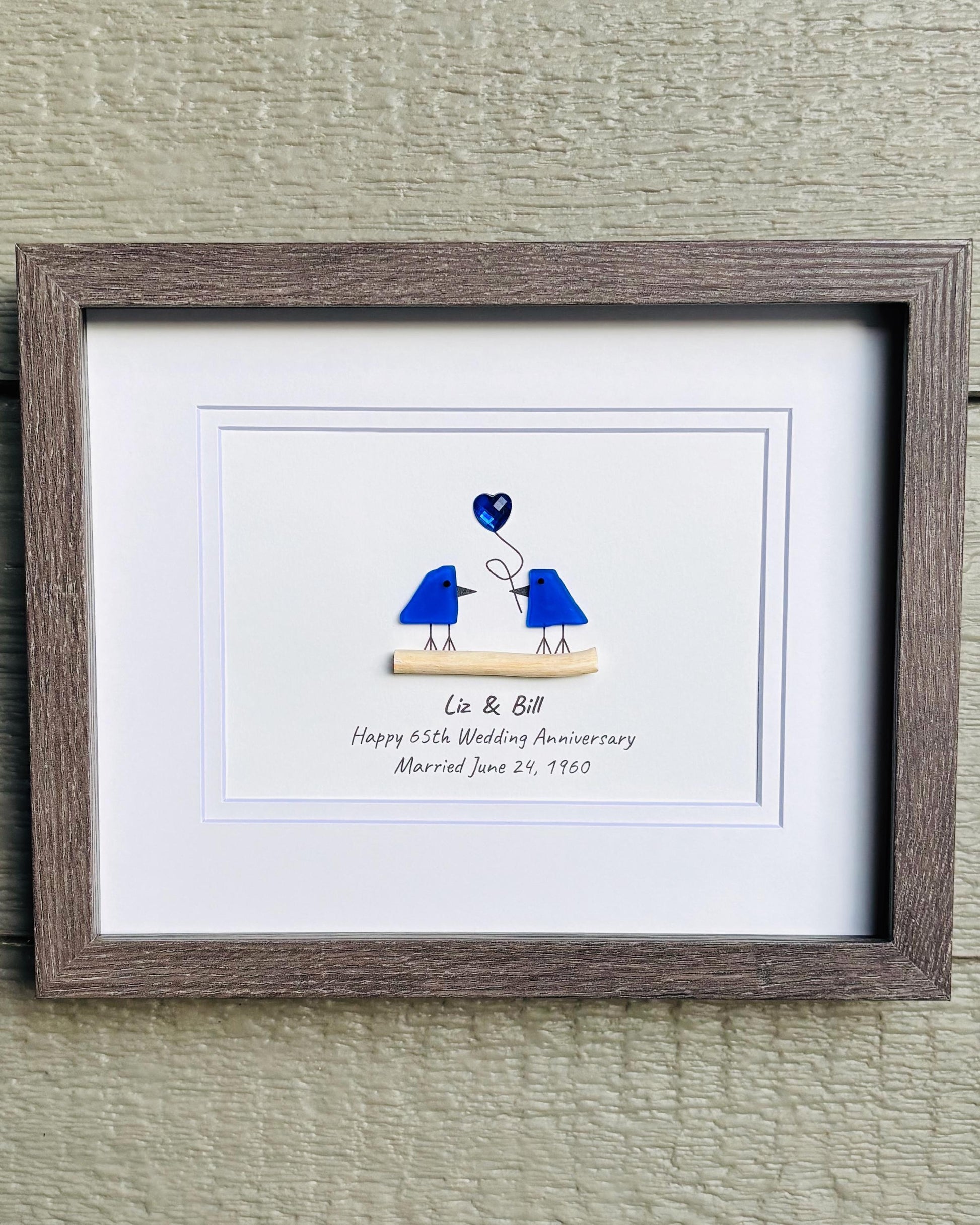 65th Anniversary Gift | Personalized Sapphire Anniversary Art