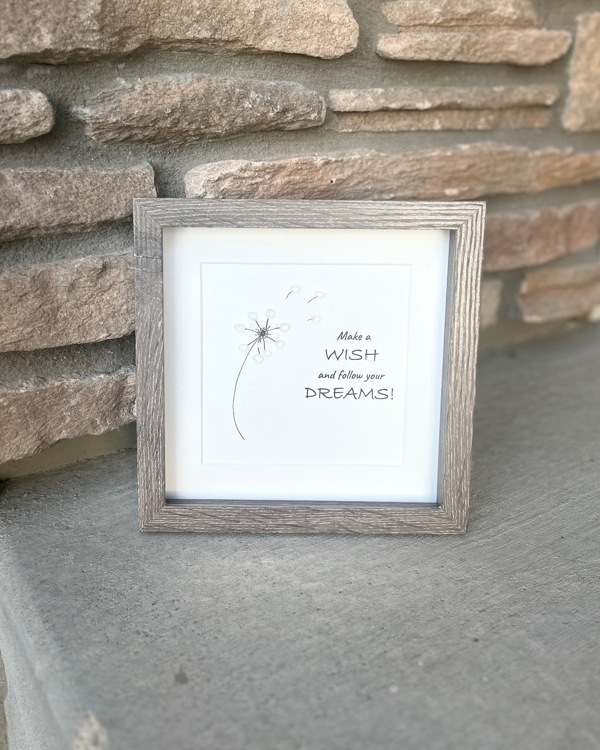 Handmade Dandelion Pebble Art | Inspirational Stone Artwork