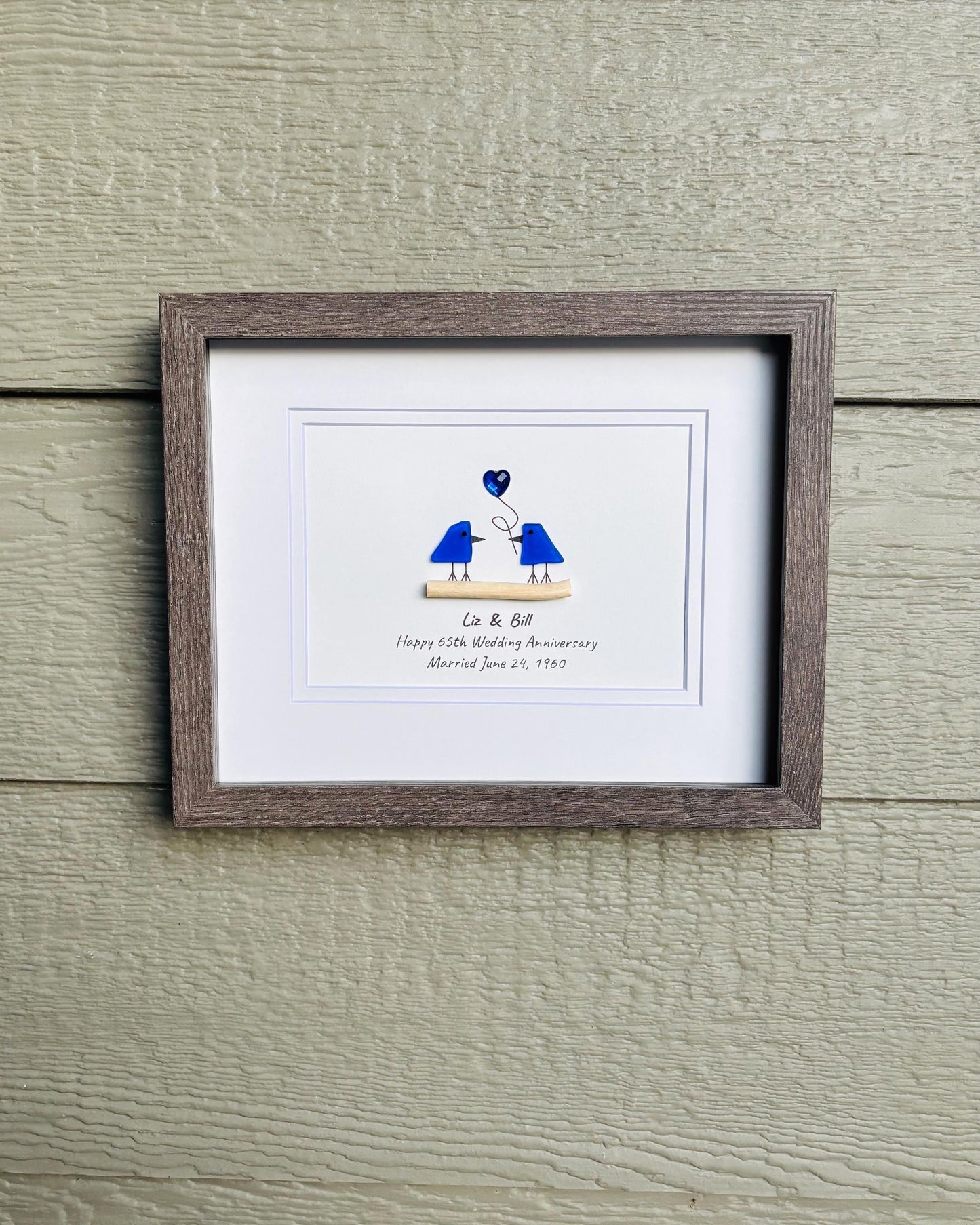 65th Anniversary Gift | Personalized Sapphire Anniversary Art