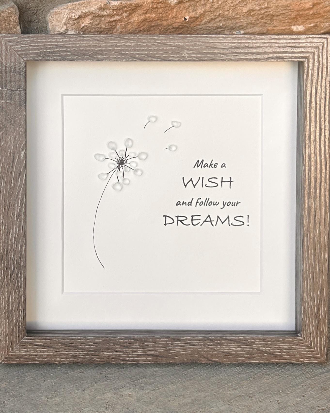 Handmade Dandelion Pebble Art | Inspirational Stone Artwork