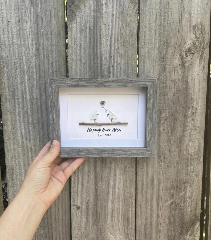 Happily Ever After Sea Glass Birds