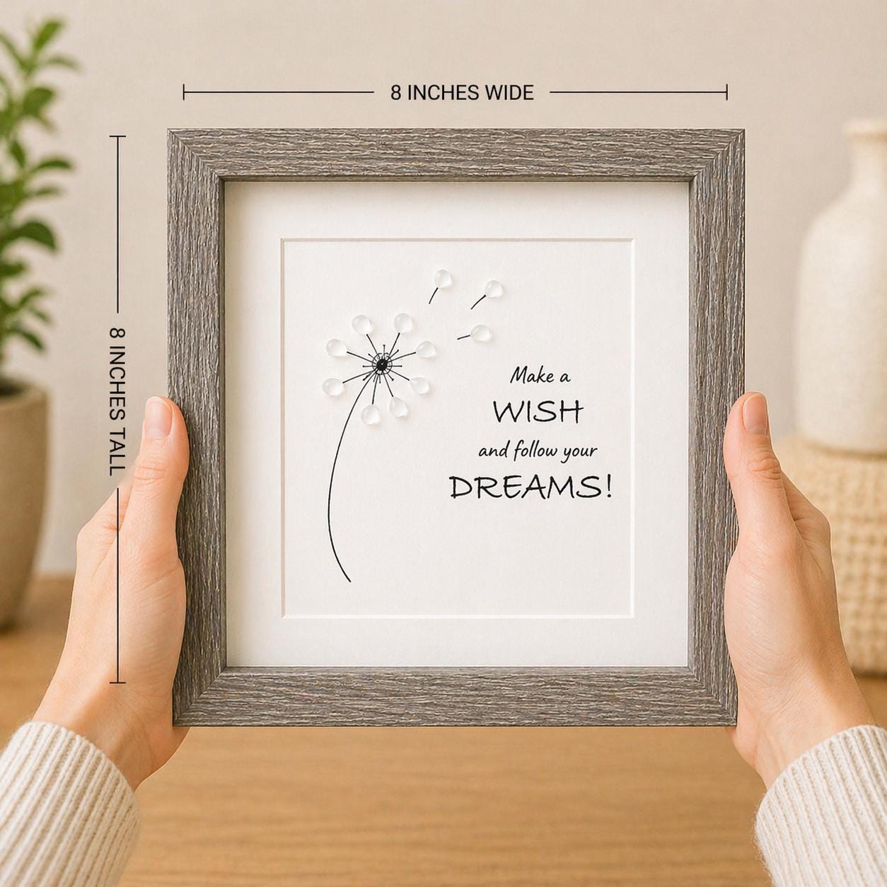 Handmade Dandelion Pebble Art | Inspirational Stone Artwork
