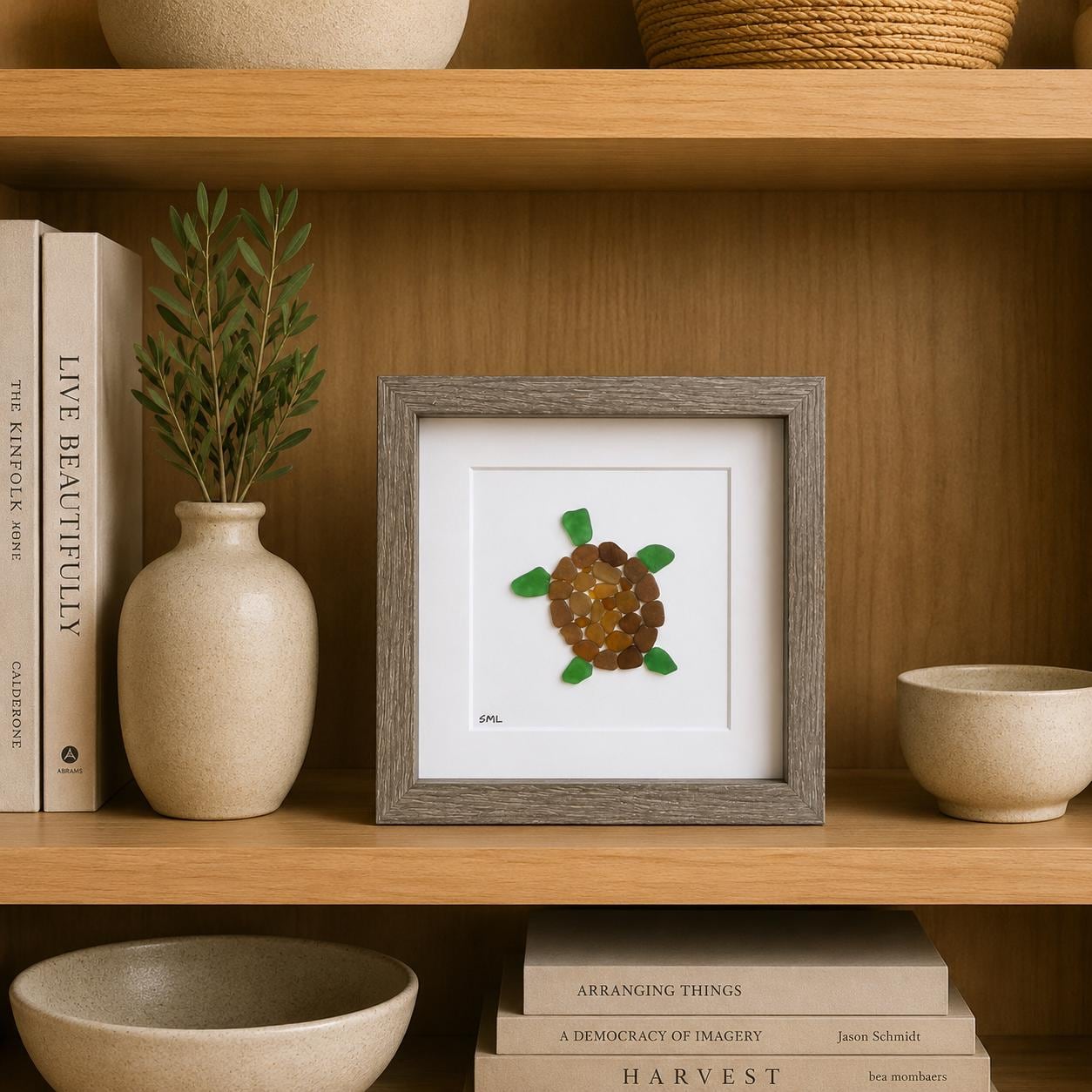 Sea Turtle Sea Glass Art, Scottish Sea Glass Turtle Decor, Coastal Beach House Wall Art, Handmade Ocean Animal Gift, Turtle Lover Keepsake