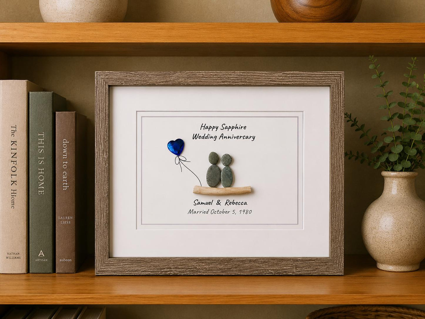 45th Wedding Anniversary Gift | Personalized Sapphire Anniversary Art
