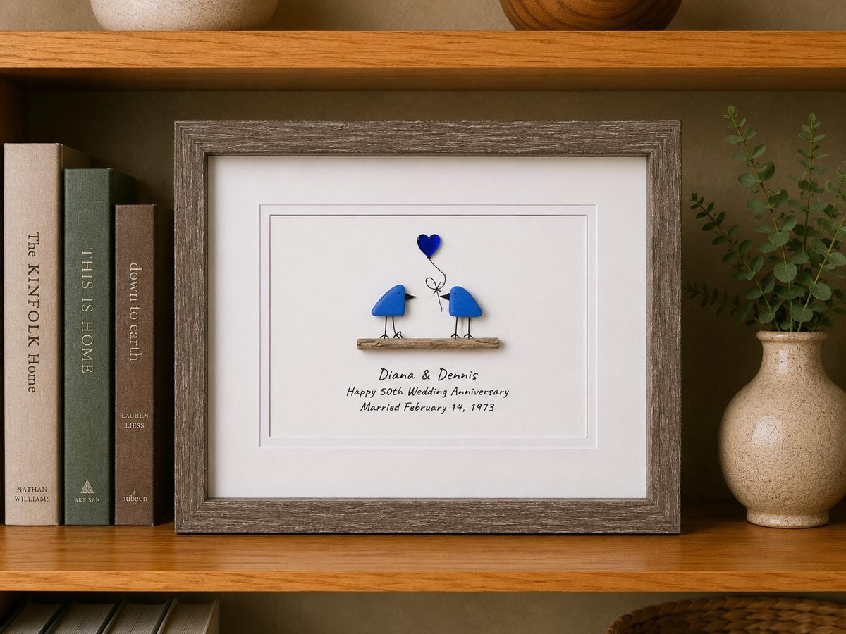 45th Wedding Anniversary Personalized Gift, 8 x 10” Sapphire Anniversary Gift for Parents, Wife, Husband