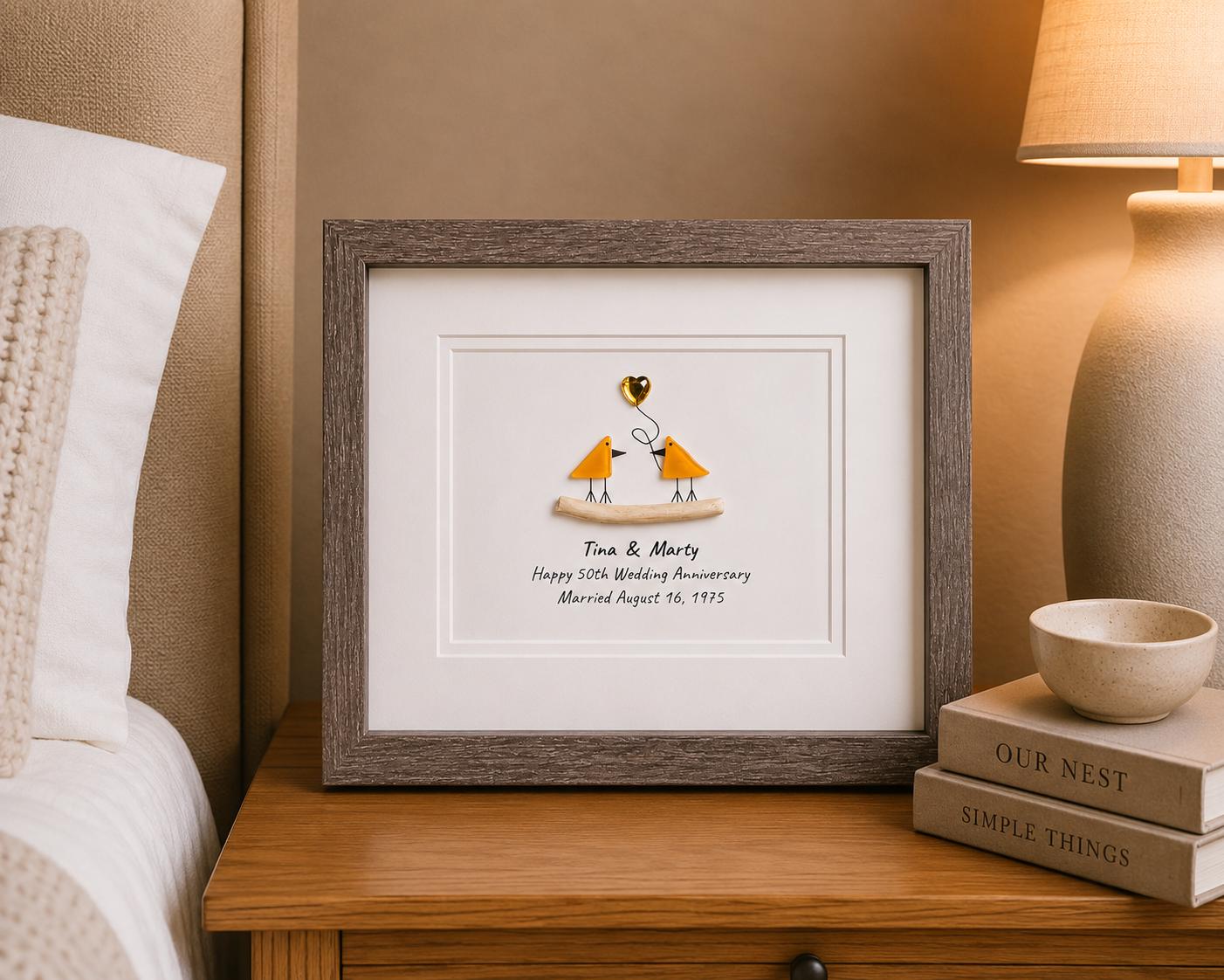50th Anniversary Gift | Golden Wedding Anniversary Personalized 8x10 Artwork