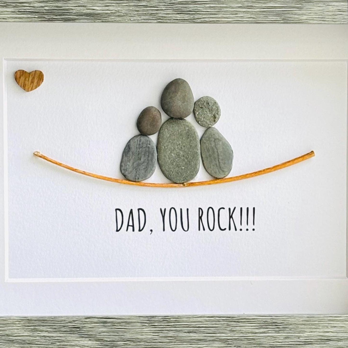 Dad You Rock Pebble Art | Handmade Stone Family Gift