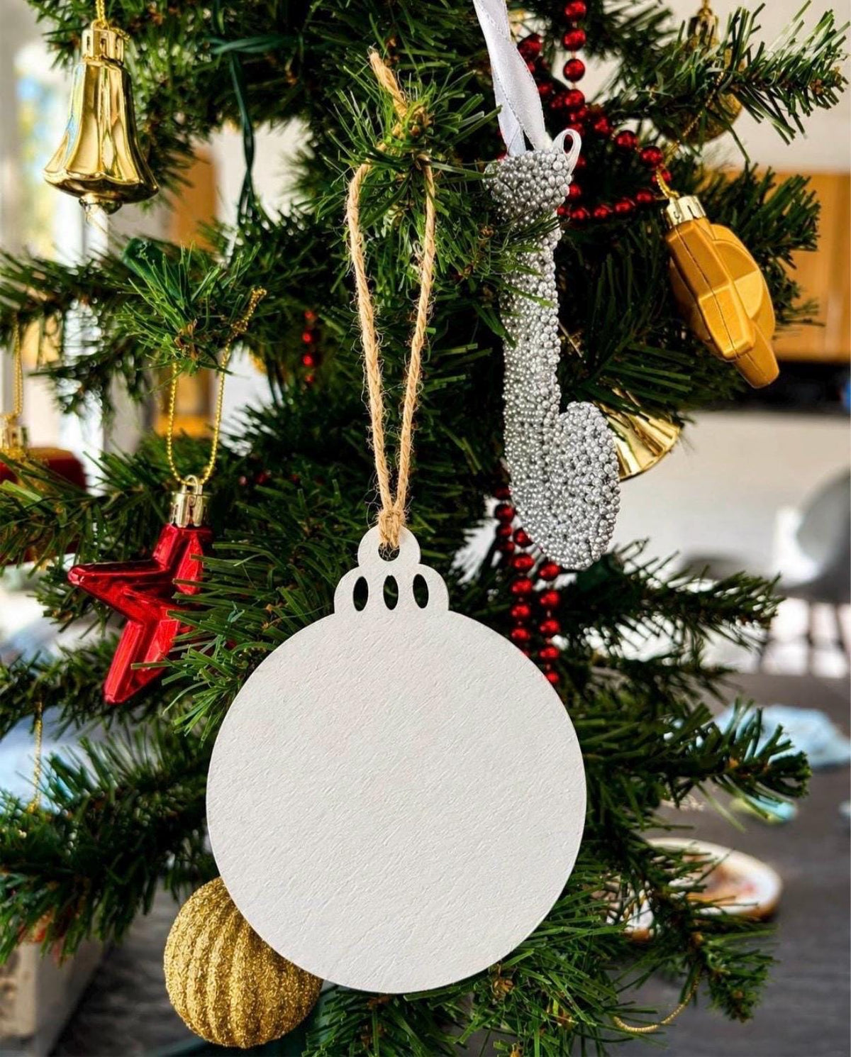 Wedding Scene Ornament | Handmade Pebble Art Couple Under Tree