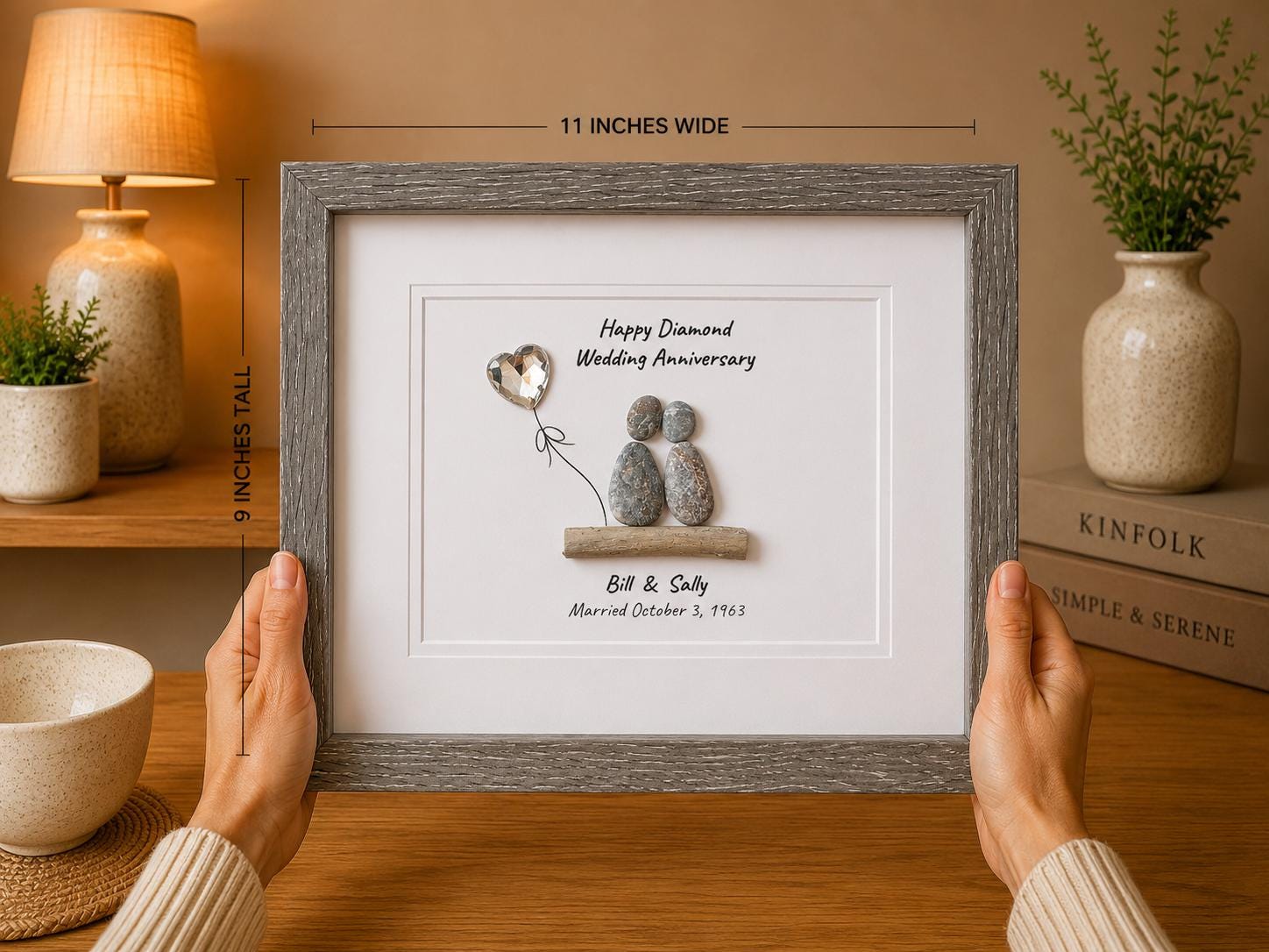 45th Wedding Anniversary Gift | Personalized Sapphire Anniversary Art