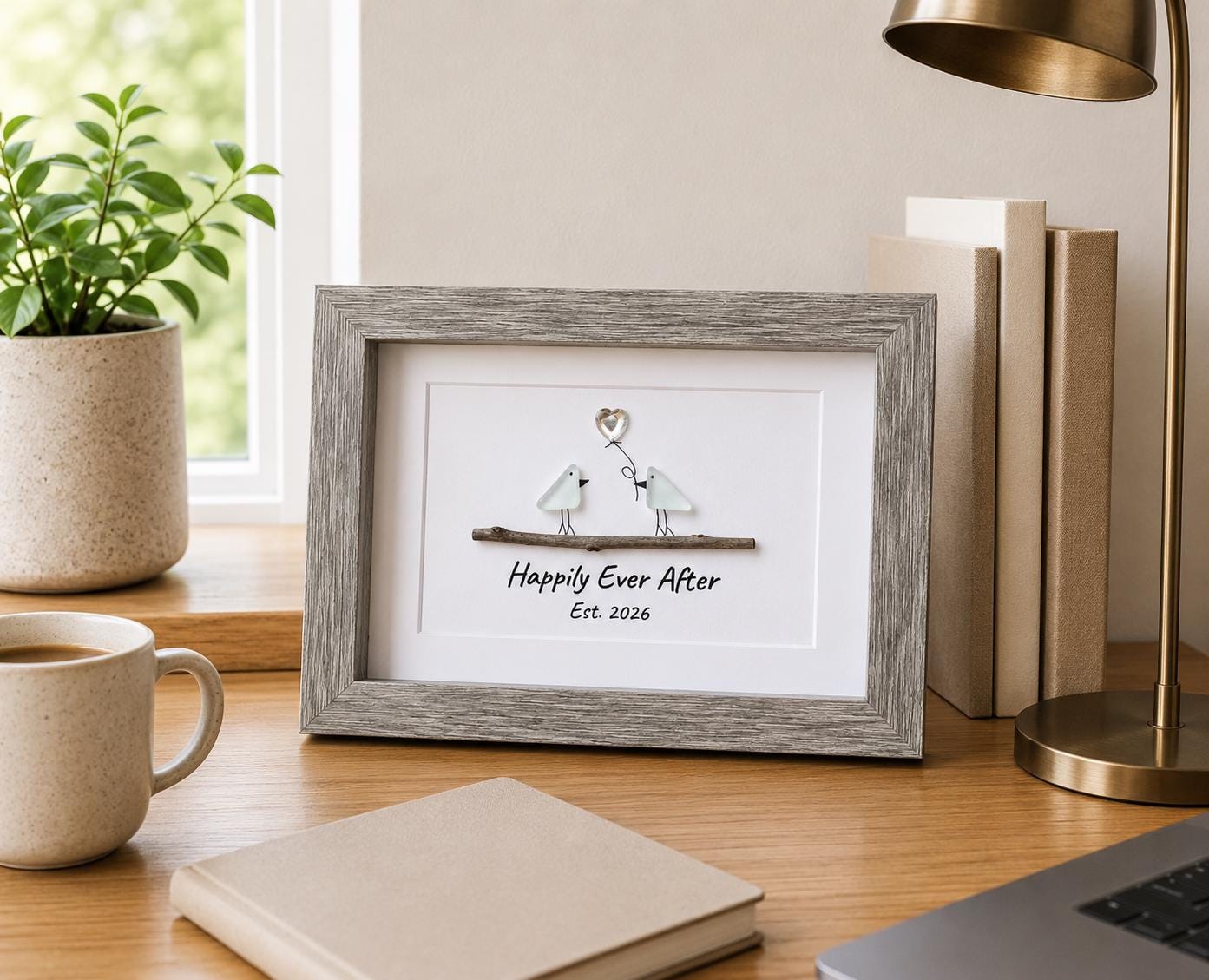 Happily Ever After Sea Glass Birds