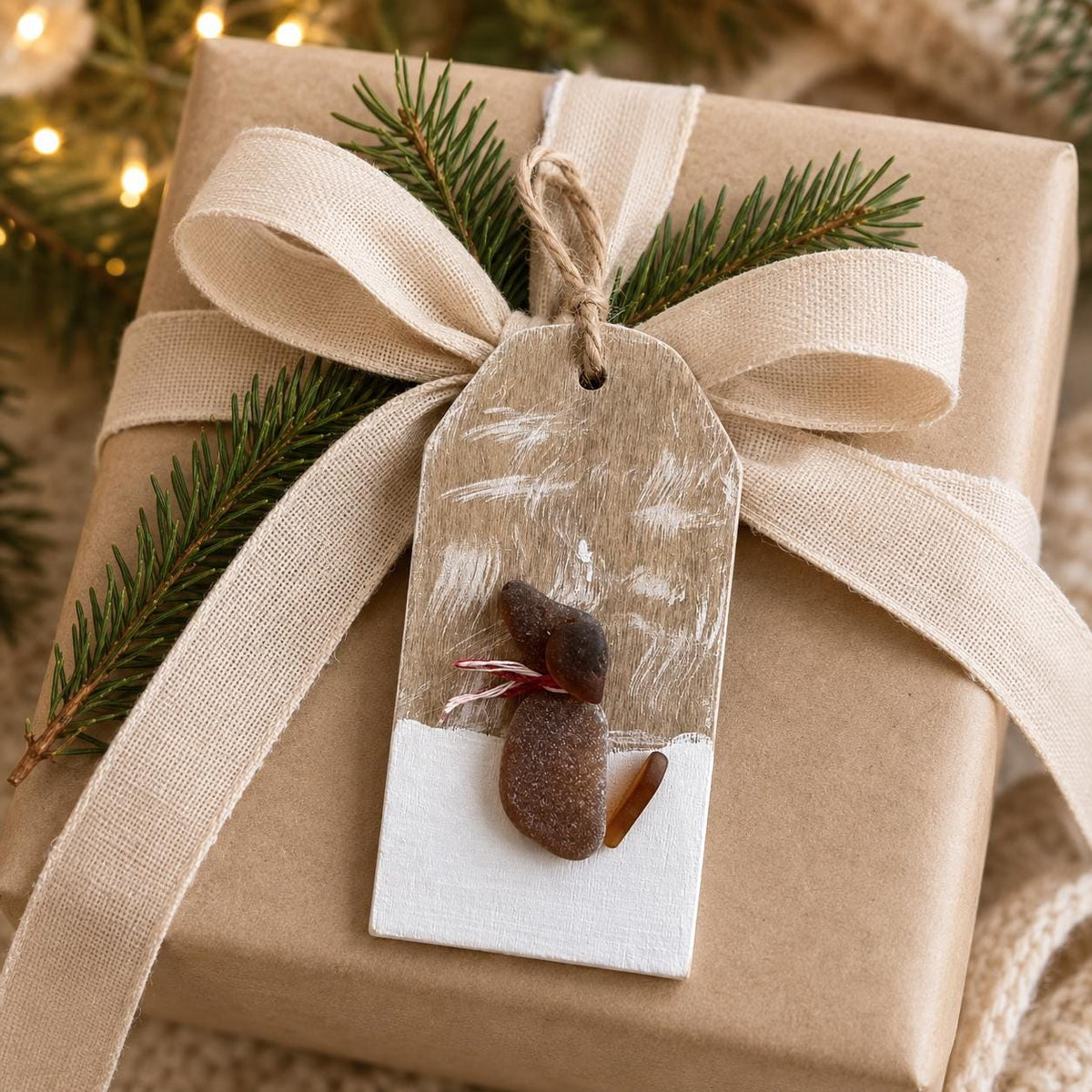 Dog Christmas Ornaments Made From Scottish Sea Glass and Beach Pebbles, Perfect Holiday Gift or Stocking Stuffer for Dog Owners