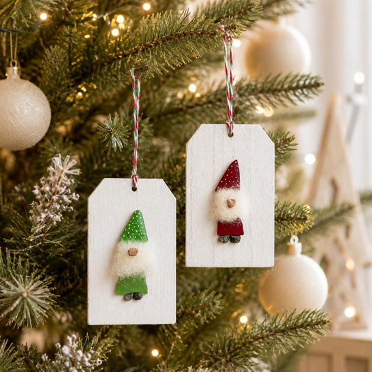 Elf (Gonk) Sea Glass Christmas Ornament