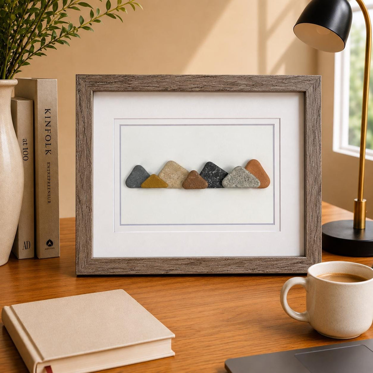 Colors of the Mountains Pebble Art, 8x10"