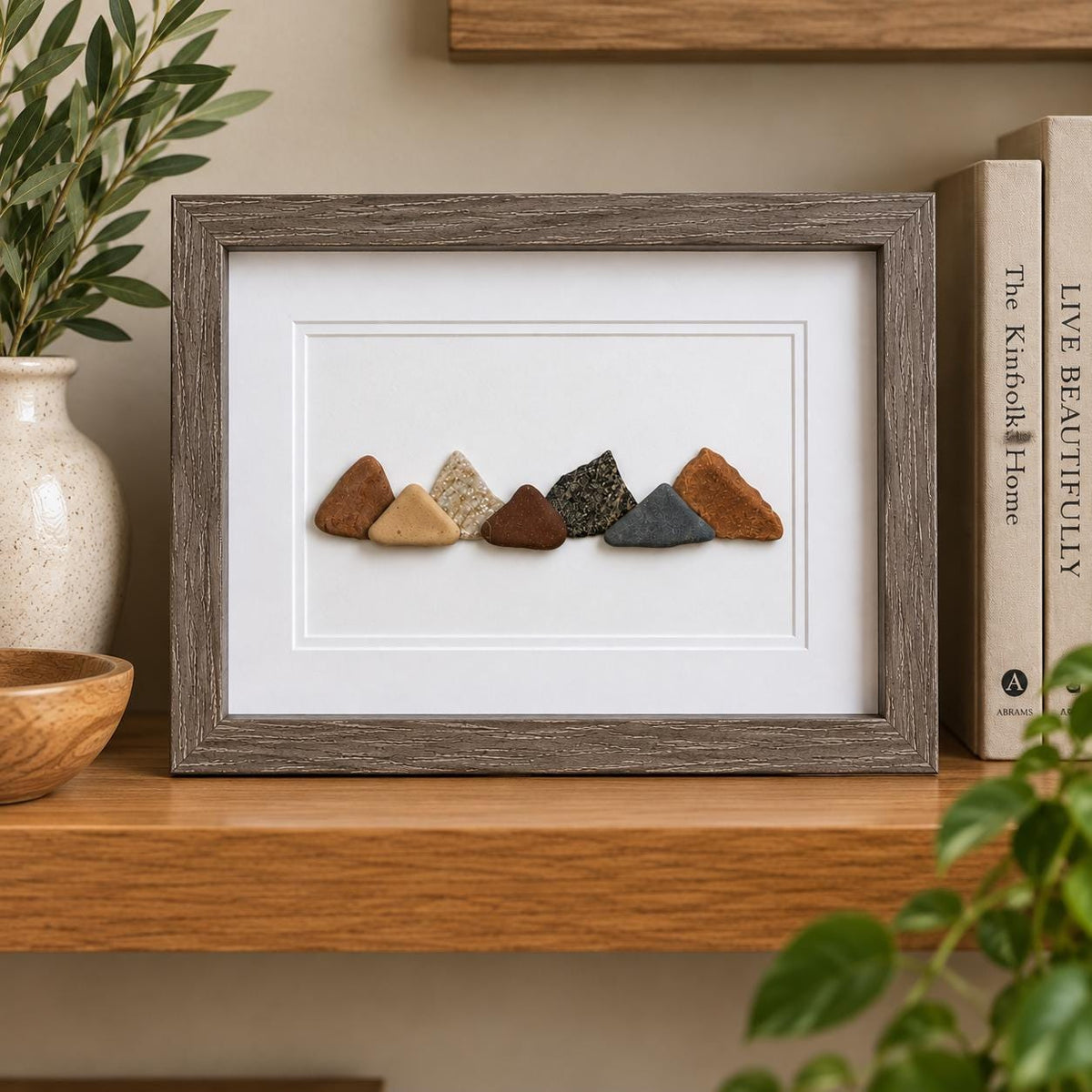 Colors of the Mountains Pebble Art, 8x10"